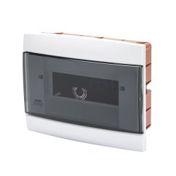 Carcasa Tablou Decorativa - Cu Montaj Incastrat - Pre-Aranjata Pentru Regletele De Borne Ale Carcasei - 250X195X26 - Alb - 8+1 /2 Module Gewiss GW40225TB