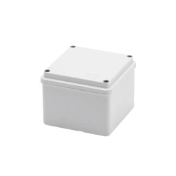 Cutie De Jonctiune Doza Cu Capac Inferior De Mare Capacitate Si Capac Cu Filet Simplu IP56 Dimensiuni Interne 100X100X80 Pereti Netezi Gri Ral 7035 Gewiss GW44114