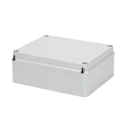 Cutie De Jonctiune Doza Cu Capac Cu Filet Simplu IP56 Dimensiuni Interne 190X140X70 Pereti Netezi Gri Ral 7035 Gewiss GW44207