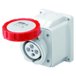 Priza cu Montaj Aparent In Unghi De 10° IP67 3P+N+E 16A 380-415V 50/60Hz Rosu 6H Cablaj Cu Surub Gewiss GW62431