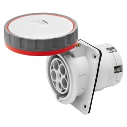 Priza Cu Montaj Incastrat In Unghi De 10° HP IP66/IP67 3P+N+E 63A 346-415V 50/60Hz Rosu 6H Terminal Manta Gewiss GW63254H