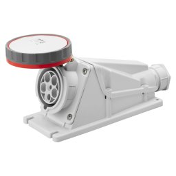 Priza cu Montaj Aparent In Unghi De 90° IP67 3P+N+E 63A 380-415V 50/60Hz Rosu 6H Cablaj Cu Surub Gewiss GW63527