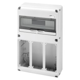 Tablou organiaze santier Q-Din 14 Module 3 Flanse 3 Flanse Verticale Interblocate 16/32A IP65 Gewiss GW68010N