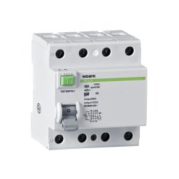 Intrerupator diferential RCCB 80A, 4P, 300mA, 10kA, tip S+A - Noark Ex9CL-100, 100736