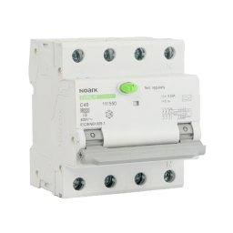 Intrerupator diferential RCBO 40A, 3P+N, 30mA, 6kA, tip A, Curba C - Noark Ex9NL-N, 111550