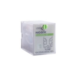 Mini Releu Plug-in 10 A, bobina 230 V AC, 2 contacte - Noark - Ex9JM2L10 230VAC - 110301