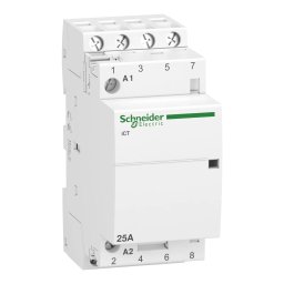 Contactor modular, Ict - 4 Poli 25A, 4ND, 4 contacte normal deschise, Bobina 220/240 V C.A., Schneider, A9C20834