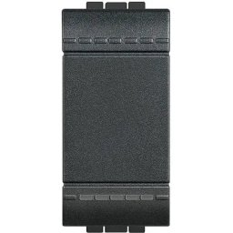 Intrerupator simplu, 1 modul 16A 250 Vac, Antracit, basculant, cu borne automate - Bticino Living Light - L4001A