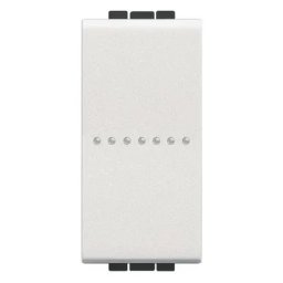 Intrerupator cap scara, axial, Alb, 1 modul, 10A, 250 Vac, cu borne automate - Bticino Living Light - N4053AN