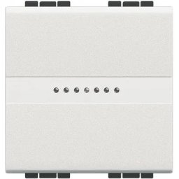 Intrerupator cap cruce, axial, Alb, 2 module, 16 AX 250 V - Bticino Living Light - N4054M2