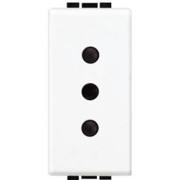Priza Standard Italian, Alba, 2P+T 10A 250 Vac 1 modul - Bticino Living Light - N4113