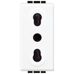 Priza standard Italian, Alba, 2P+T 10/16A 250 Vac - Bticino Living Light - N4180-EU