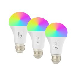 Immax NEO 07794CDO - set de 3 becuri LED RGB+CCT dimabile E27/14W/230V, Wi-Fi + telecomandă