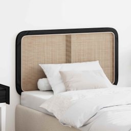 Tablie cap cu headboard Negru 100 x 55 x 3 cm Ratan GartenMobel Dekor
