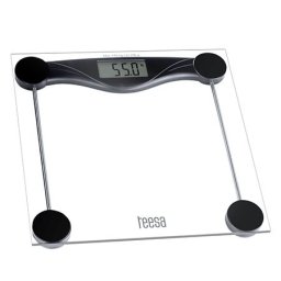 Cantar persoane Teesa din sticla securizata, LCD, 180 kg, oprire automata