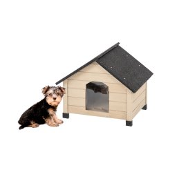 Casuta izolata pentru caini Leziter Doggie Premium M, 59x47x46 cm, gri