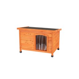 Casuta pentru caini Leziter Smiley Basic S din lemn, 85x57x58 cm