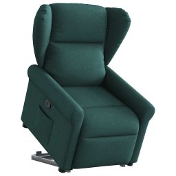 Fotoliu rabatabil ridicare pe verticala, verde închis, textil GartenMobel Dekor