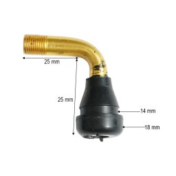 Valva roata tubeless PVR60 90° pentru motociclete, scutere si trotinete