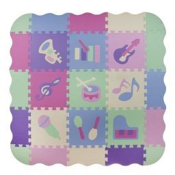 Covor puzzle pentru copii din spuma EVA, 25 piese, 30x30 cm, IsoTrade