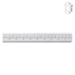 Bagheta decorativa cu model linii, 70 mm, lungime 2 m, Dms