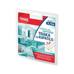 Banda adeziva de etansare pentru cada si dus, 2,4 m, Beorol