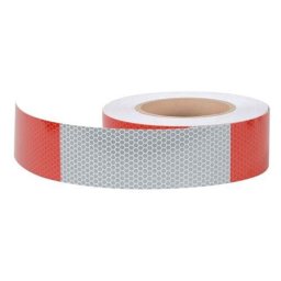 Banda reflectorizanta tip fagure alb-rosu 50 mm x 10 m Artool