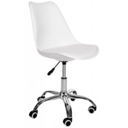 Scaun de birou pentru copii, rotativ, alb, reglabil, 125 kg