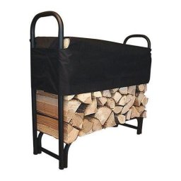 Suport pentru depozitare lemne cu prelata, otel, 39x126x118 cm