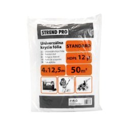 Folie de protectie HDPE transparenta 4x12,5 m, 12 microni, 50 mp, Strend Pro