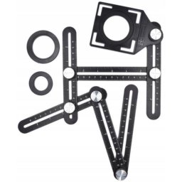 Sablon reglabil pentru masurare si gaurire in unghi 12x17,5x1,6 cm