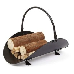 Suport metalic pentru lemne de semineu si soba, 48 cm, negru