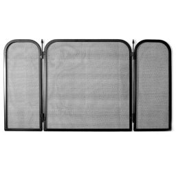 Panou de protectie pentru semineu pliabil, din otel, 54x95 cm