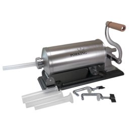 Masina orizontala de umplut carnati din inox, 4 kg, cu 4 palnii