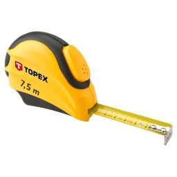 Ruleta autostop Topex 7,5 m pentru masuratori precise si rapide