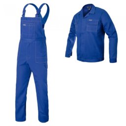 Salopeta de lucru cu pieptar si bluza Confort, albastru, M, 176 cm