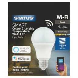 Bec LED smart E27 9W cu temperatura reglabila si control Wi-Fi