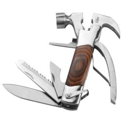 Briceag multifunctional 13 în 1 Survival NEO, maner din lemn