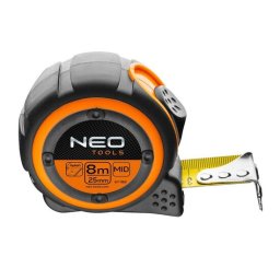 Ruleta magnetica NEO 8 m x 25 mm cu carlig magnetic pentru masuratori precise