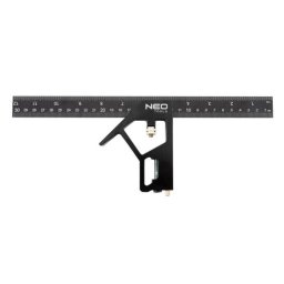 Echer de tamplarie multifunctional din aluminiu, drept, 30 cm, NEO