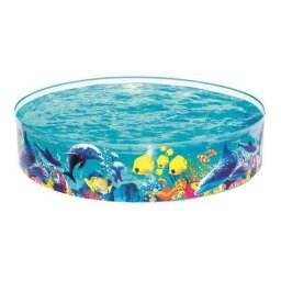 Piscina pentru copii Bestway Odyssey, transparenta, rotunda, 183x38 cm