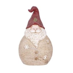 Decoratiune de Craciun din ceramica, Mos Craciun, 42,5 cm