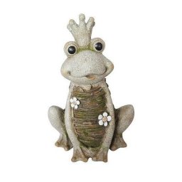 Decoratiune de gradina din ceramica, Broasca Regina, 28,5x23x43 cm