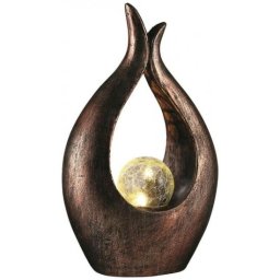 Decoratiune de gradina Namaste din polirasina cu lampa solara, 29 cm