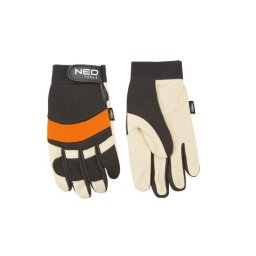 Manusi de protectie din piele de porc si neopren, marimea XL, NEO