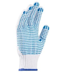Manusi de protectie PERRY din bumbac cu manseta si puncte PVC, Ardon