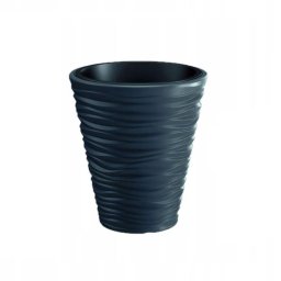 Ghiveci decorativ rotund antracit 38,8x43,6 cm, 18/37 L, Sand