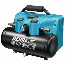 Compresor portabil cu acumulator 2x18V, 6L, 8 bar, SAS+ALL, Dedra