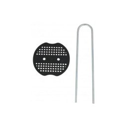 Cui tip U pentru fixare folie si furtun, cu rozeta plastic, 15 cm, set 6 buc