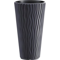 Ghiveci decorativ înalt Sandy Slim, antracit, 39x70,8 cm, 18/45 L